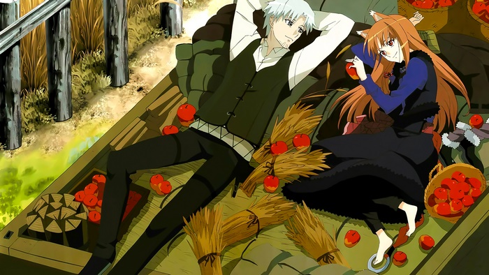 Kraft Lawrence and Holo from Spice and Wolf