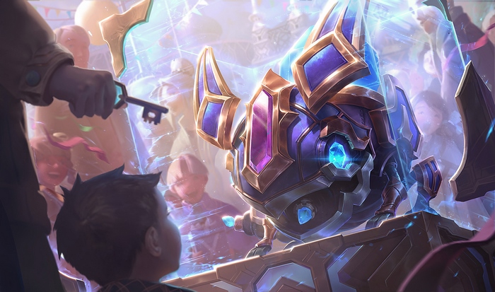 Kog'Maw from League of Legends with a key