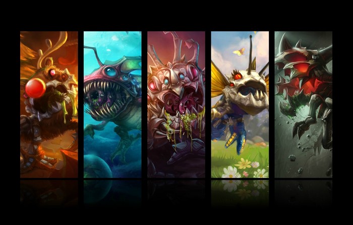 Kog'Maw skins from League of Legends