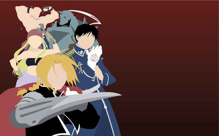 Fullmetal Alchemist characters minimalist art