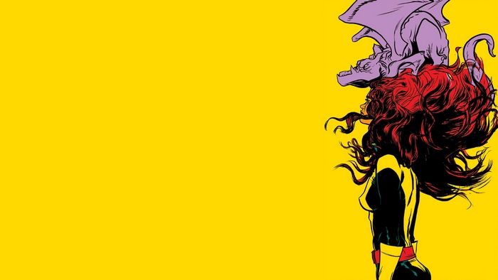 Kitty Pryde with a Gargoyle