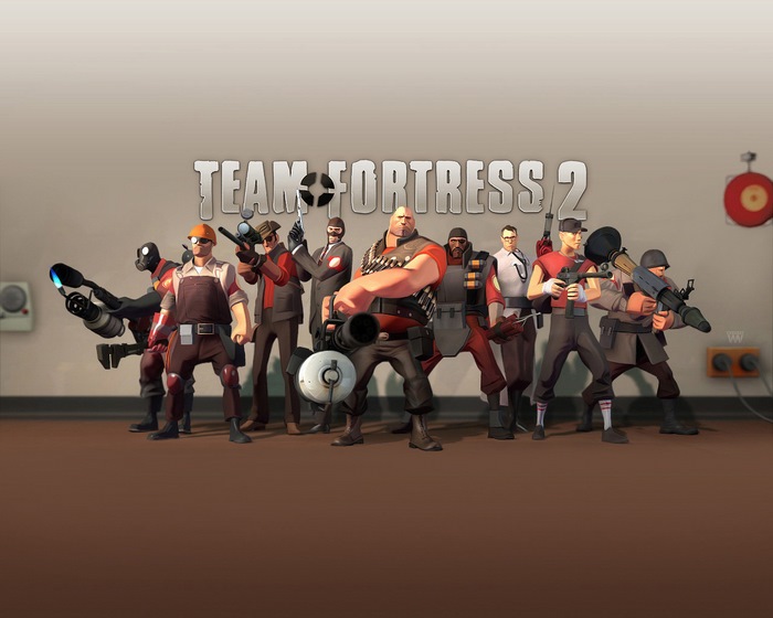 Team Fortress 2 characters posing