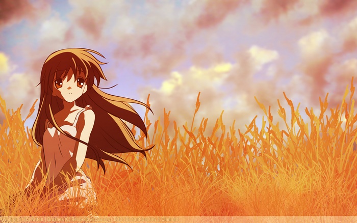 Girl from the Illusionary World in a Wheat Field