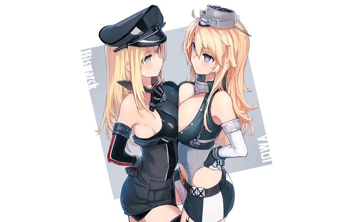 Bismarck and Iowa from Kantai Collection