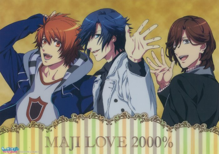 Three male anime characters from Uta no Prince-sama Maji Love 2000%