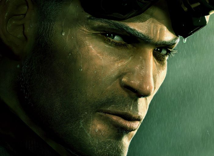 Sam Fisher from Splinter Cell in the rain