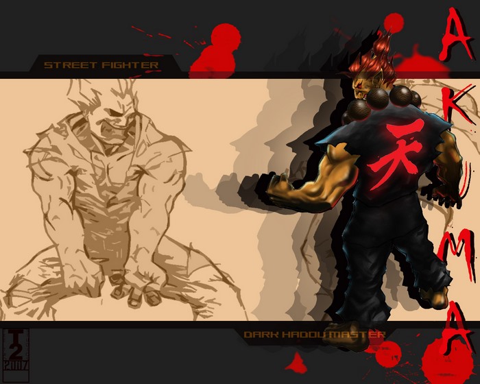 Akuma from Street Fighter Dark Hadou Master