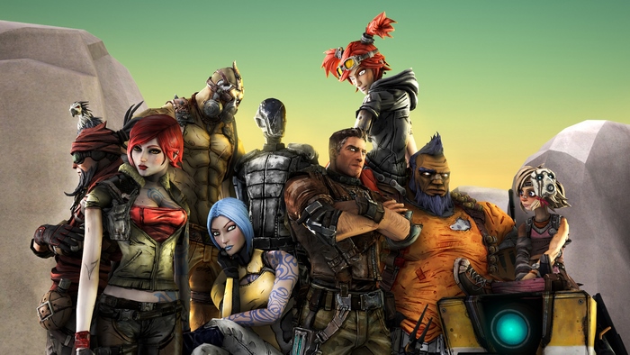 Borderlands characters group portrait
