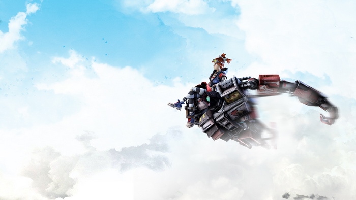 Gaige from Borderlands piloting a mech arm
