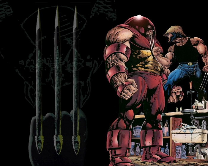 Juggernaut and Wolverine from Marvel Comics