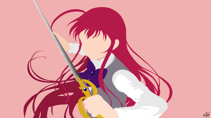 Emi Yusa with a sword