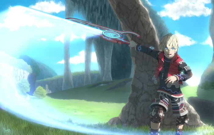 Shulk from Xenoblade Chronicles holding the Monado