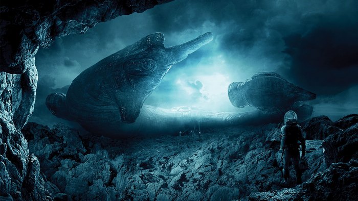 Prometheus Spaceship in a Cave