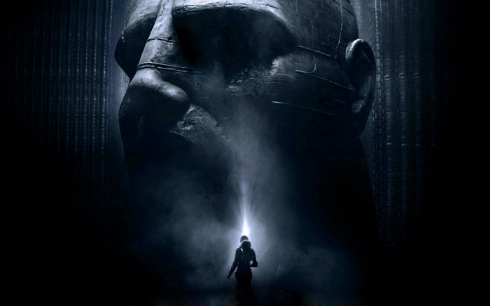 Prometheus: Giant Head and Human Figure