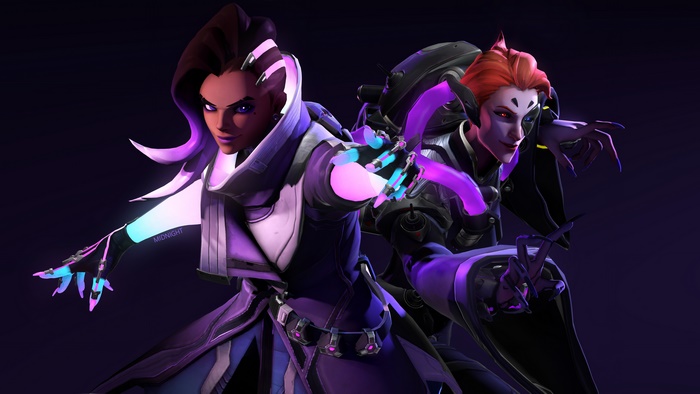 Sombra and Moira from Overwatch