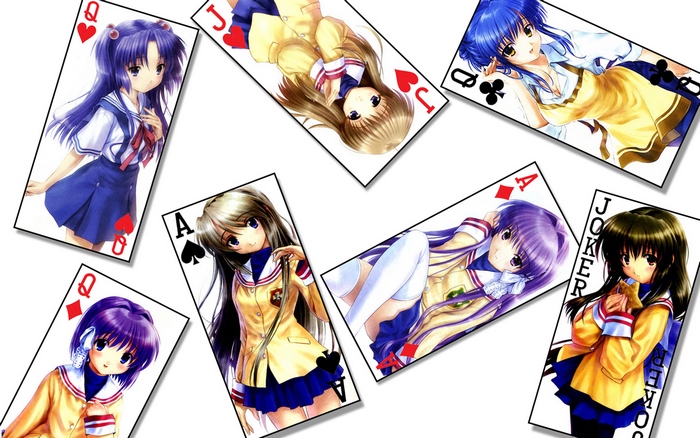 Anime Girls as Playing Cards