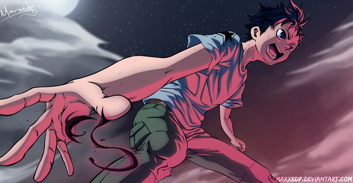 Ganta Igarashi reaching out with dark energy