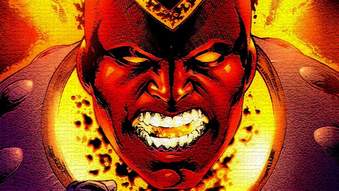Red Tornado close-up comic art