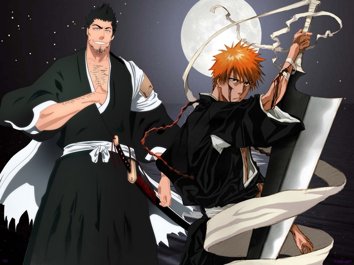 Isshin and Ichigo Kurosaki from Bleach