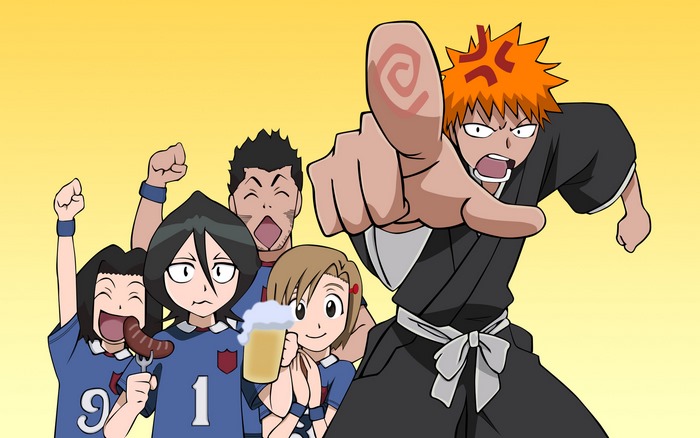 Ichigo and friends celebrating