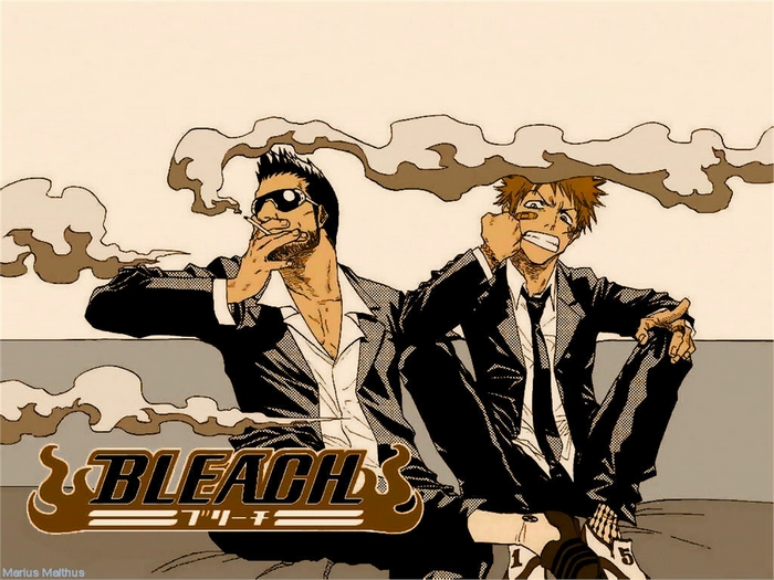 Isshin and Ichigo Kurosaki from Bleach