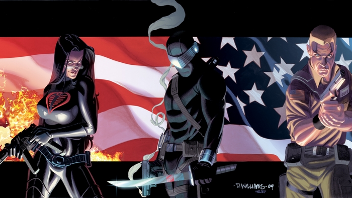 Baroness, Snake Eyes, and Duke from G.I. Joe