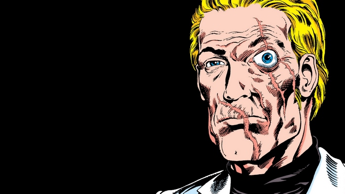 Scars on a man's face