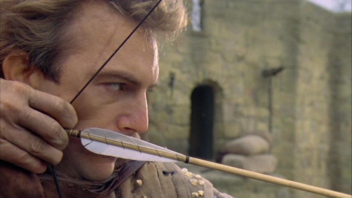 Robin Hood aiming bow and arrow