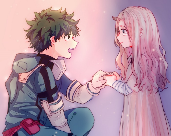 Izuku Midoriya Holding Eri's Hands Tenderly