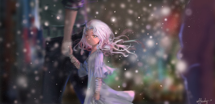 Eri from My Hero Academia in snow