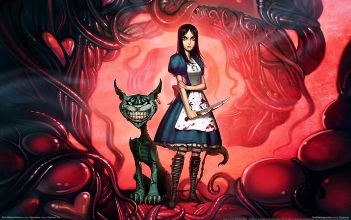 Alice and Cheshire Cat from Alice: Madness Returns