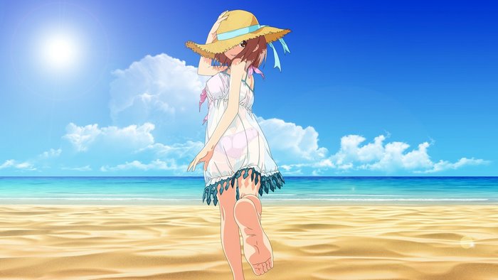 Chiho Sasaki on a Beach