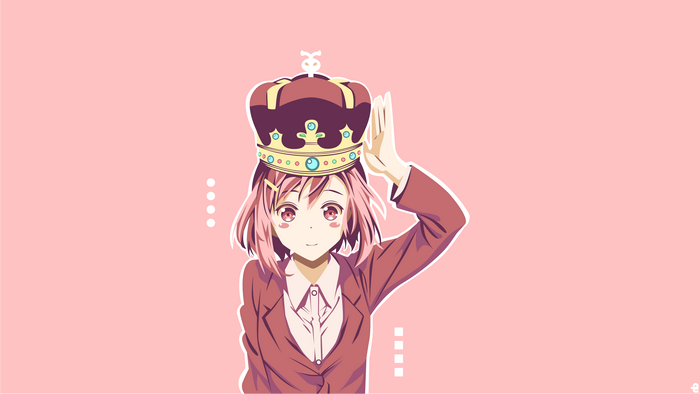 Yoshino Koharu wearing a crown