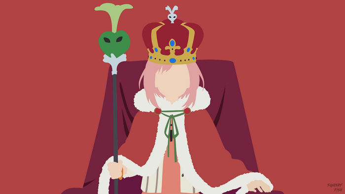 Yoshino Koharu wearing a crown and holding a scepter