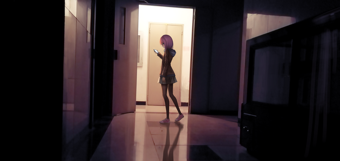 Matsuri Mizusawa holding a phone