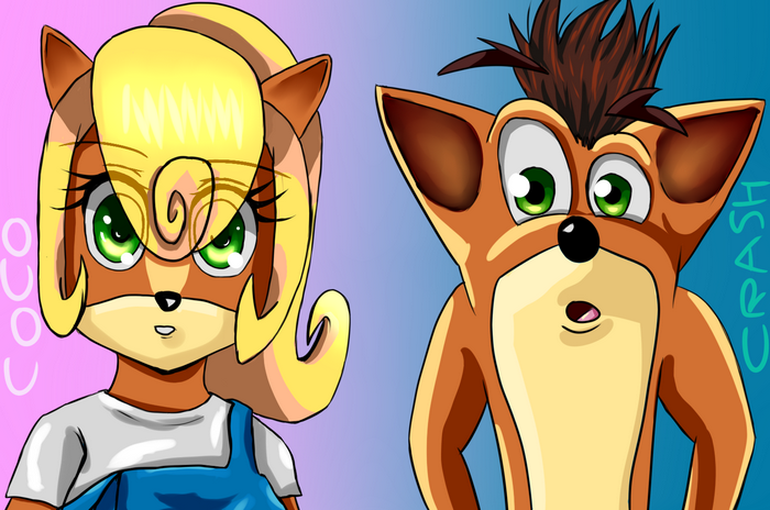 Coco and Crash Bandicoot