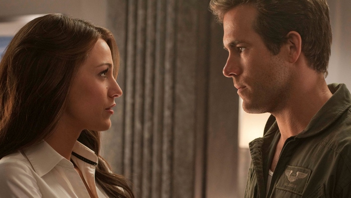 Blake Lively and Ryan Reynolds as Green Lantern characters