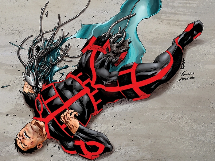 Bionic Man lying on the ground