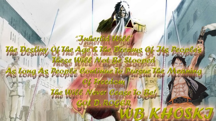 Gol D. Roger from One Piece quote