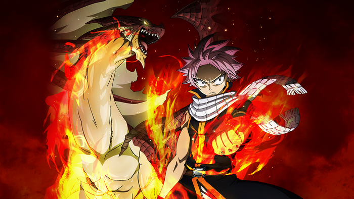 Natsu Dragneel and Igneel from Fairy Tail