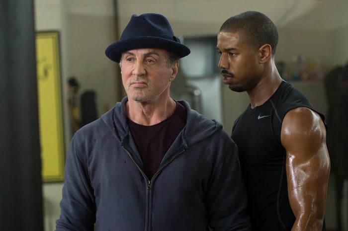 Rocky Balboa and Adonis Creed in a gym