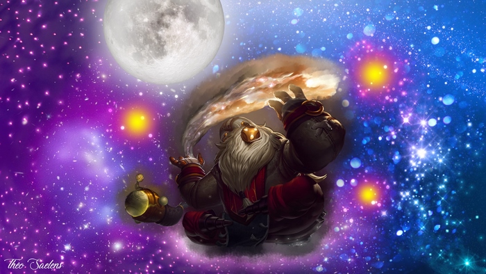 Bard from League of Legends in space