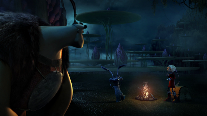 Lian-Chu and companions in a mystical forest