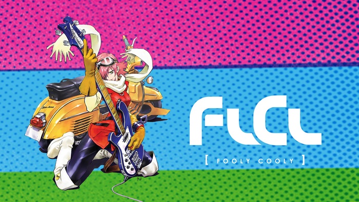 FLCL Haruko Haruhara with Vespa and Guitar