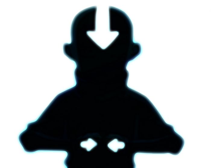 Aang from Avatar: The Last Airbender silhouette