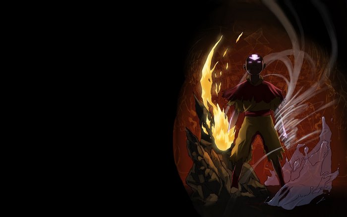 Aang from Avatar using elemental powers