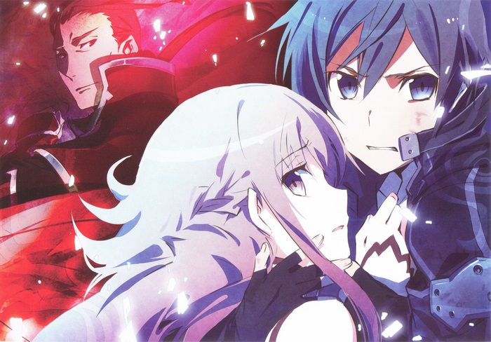 Heathcliff and characters from Sword Art Online