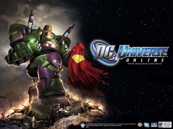 Lex Luthor in a mech suit from DC Universe Online