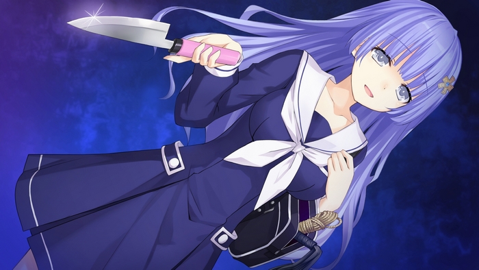 Miku Izayoi holding a knife