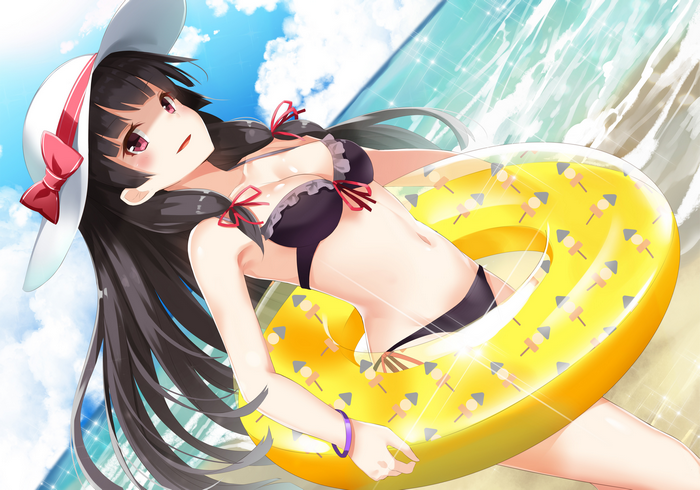 Isokaze from Kancolle at the beach
